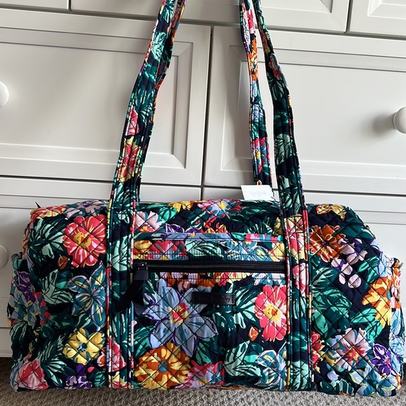Vera Bradley Small Travel Duffel Bag Happy Blooms - Picture 11 of 14